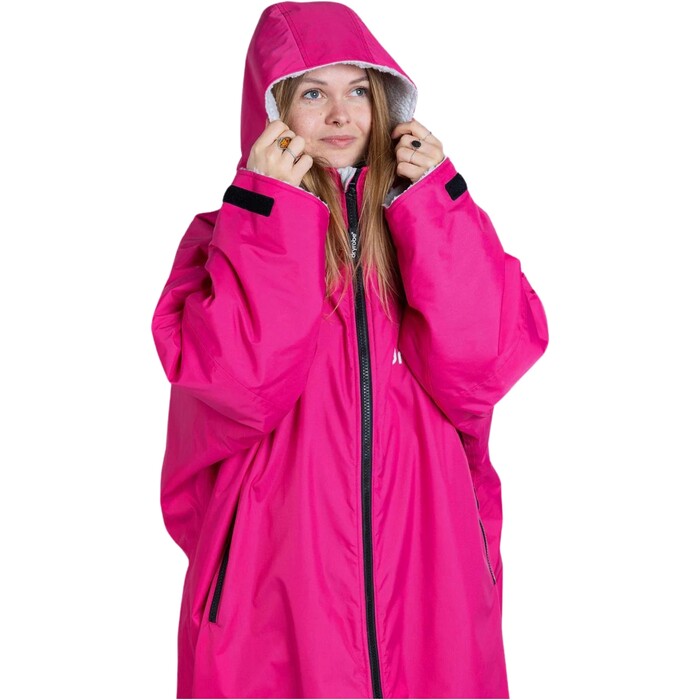 2024 Dryrobe Advance Langrmeliges Wickelkleid Robe V3 DALSV3 - Pink / Hellgrau